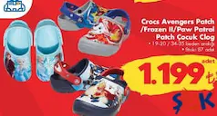 CROCS AVENGERS PATCH /FROZEN II/PAW PATROL PATCH ÇOCUK CLOG